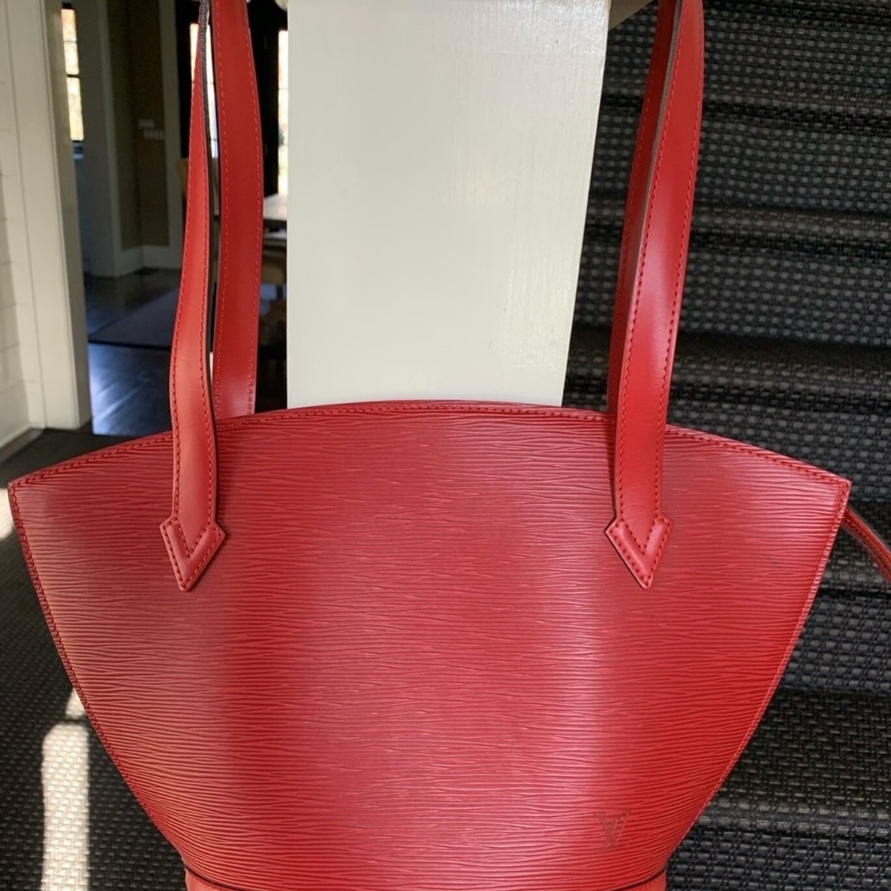 Authentic Louis Vuitton Red Epi Saint Jacques Tote - Picture 10 of 12